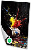 Explosie van verf en energie - Kleurenexplosie poster - Wanddecoratie verfspetters - Abstracte kunst - Decoratieve posters - Posterprints - poster 40x60 cm