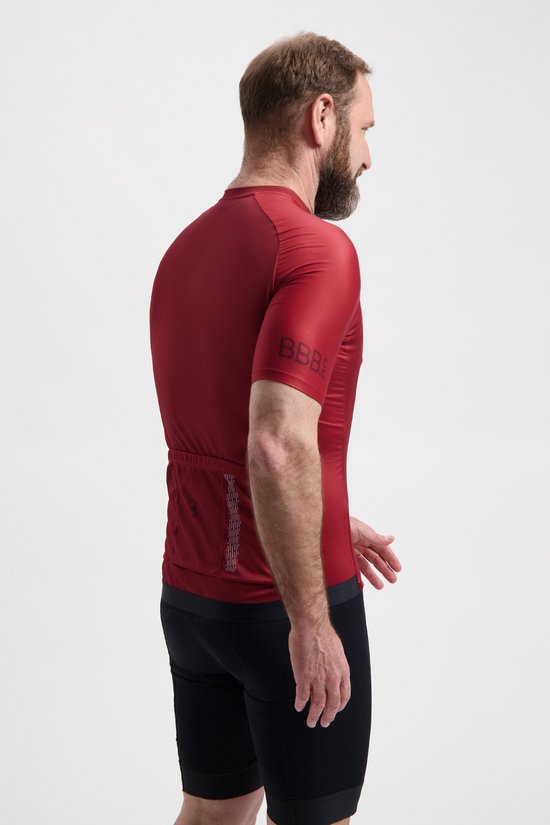 BBB Cycling ComfortFit R - Duurzaam Fietsshirt Heren Korte Mouw - 15-25 °C - Ademend MTB en Wielrenshirt - 3 Achterzakken - Rood van BBB Cycling — afbeelding 3