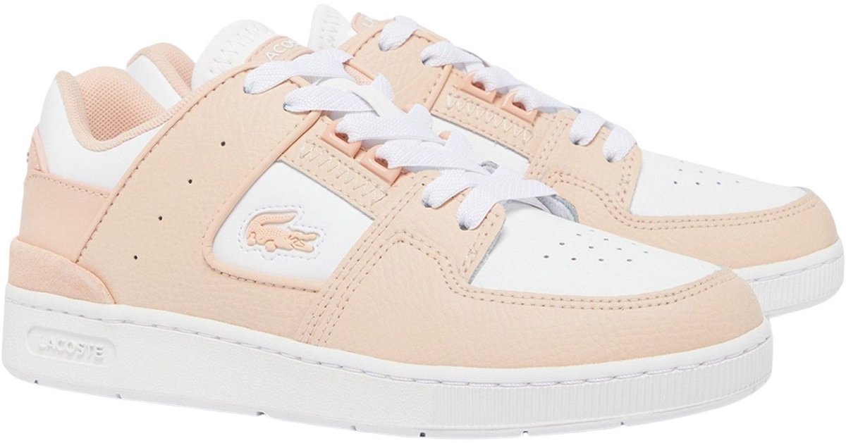 Lacoste Court Cage Sneakers Dames Wit