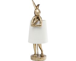 Kare Design - Tafellamp Animal Rabbit - goud/wit - small - H 50 cm