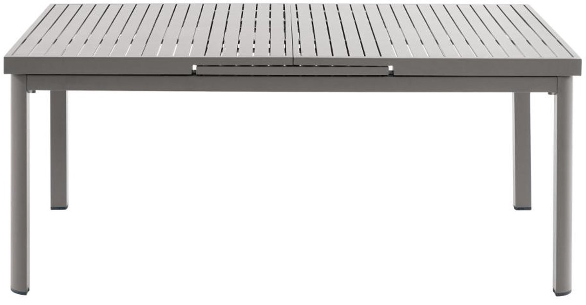 Vente-unique Uitschuifbare tuintafel van aluminium L180/240 cm - Taupe - NAURU van MYLIA L 240 cm x H 76 cm x D 100 cm