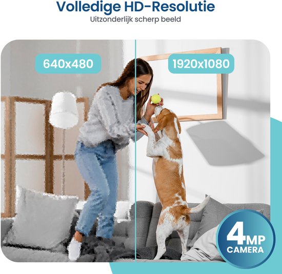 Gologi Huisdiercamera met App - Hondencamera - Pet camera - Beveiligingscamera Binnen - Security camera - Voor alle huisdieren - Met wifi - Zwart van Gologi — afbeelding 4