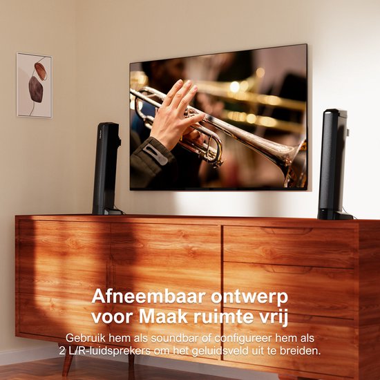 ULTIMEA Apollo S40 - 2.2-kanaals Smart TV Soundbar, 2-in-1 afneembaar ontwerp, Bluetooth 5.3 van Merkloos — afbeelding 4