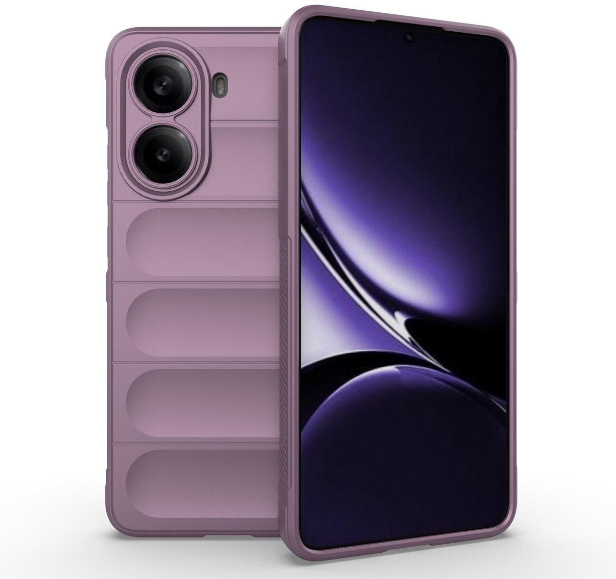 Hoesje geschikt voor Xiaomi Poco X7 Pro - Phonesta GripShell Silicone Back Cover - Paars