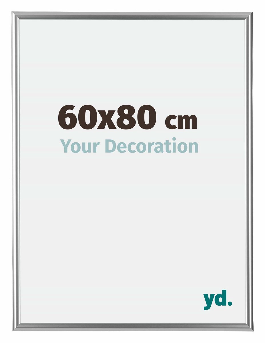 yd. Your Decoration - Fotolijst 60x80 cm - Kunststof - Zilver - Bordeaux