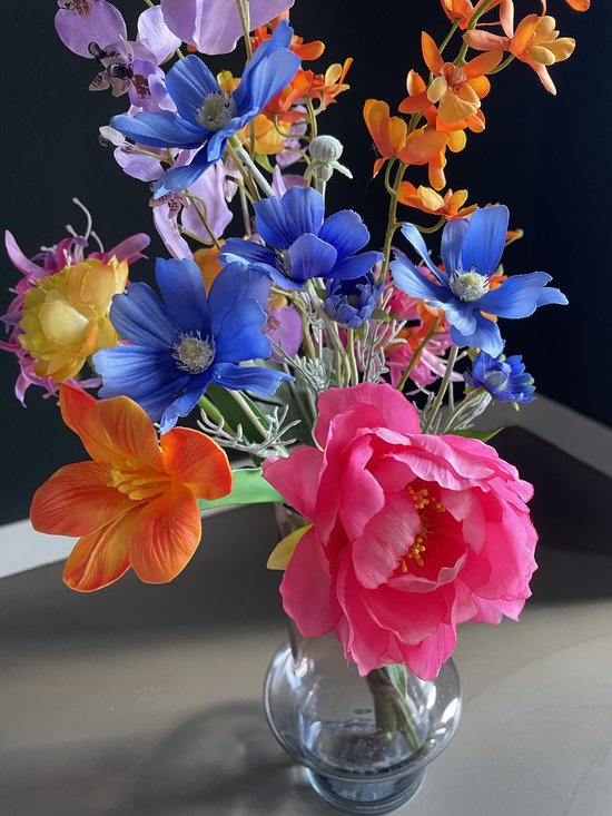 Bouquet de fleurs en soie - Plénitude joyeuse - Sans entretien - Fleurs artificielles