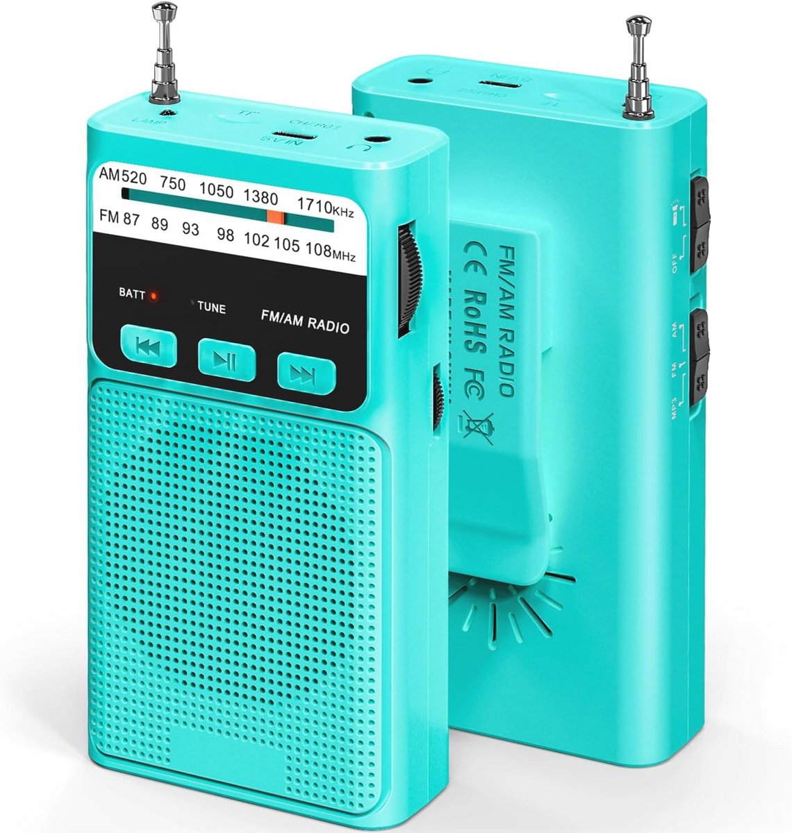 Draagbare Kleine Radio voor AM/FM Gebruik