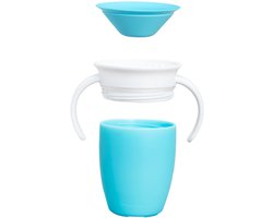 Munchkin Miracle Anti-Lek 360° Drinkbeker - Trainer Cup - Oefenbeker voor Baby en Kind - 207ml - Blauw