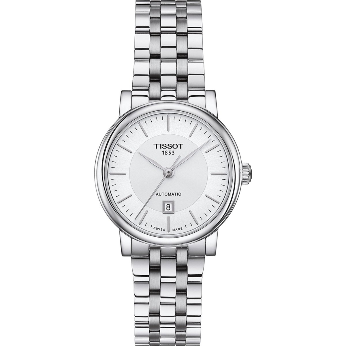 Tissot T-Classic Carson Premium T1222071103100 Horloge - Staal - Zilverkleurig - Ø 30 mm