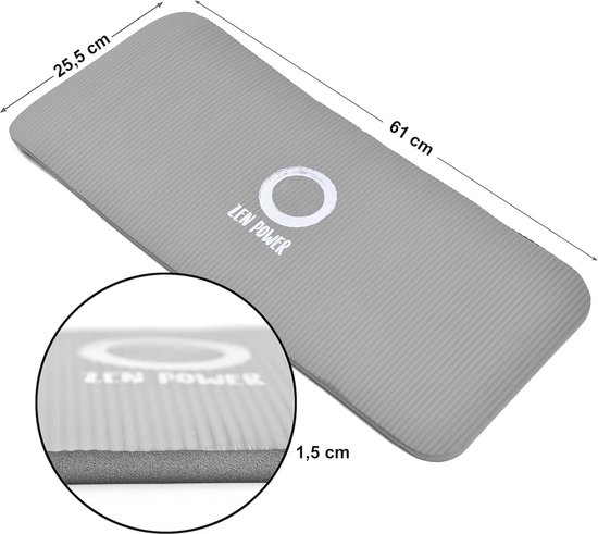 Extra Dikke Kniebeschermingsmat voor Yoga en Fitness - Antislip en Hoogwaardig NBR-Schuim 61 x 25 x 1,5 cm — afbeelding 2