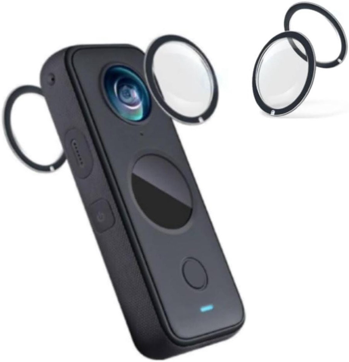 - Dual Lens Guards for X3 Panoramic Action Camera - Scratch Protection, Sticky Fit, Fingerprint Proof - Accessories