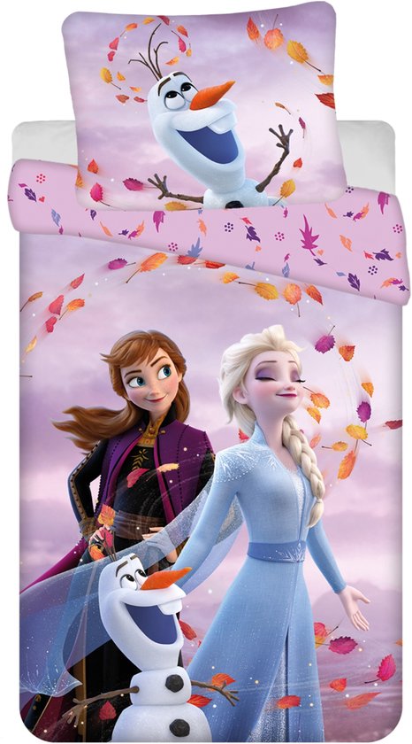 Disney Frozen Dekbedovertrek - 140 x 200 cm - Katoen - 70 x 90 cm