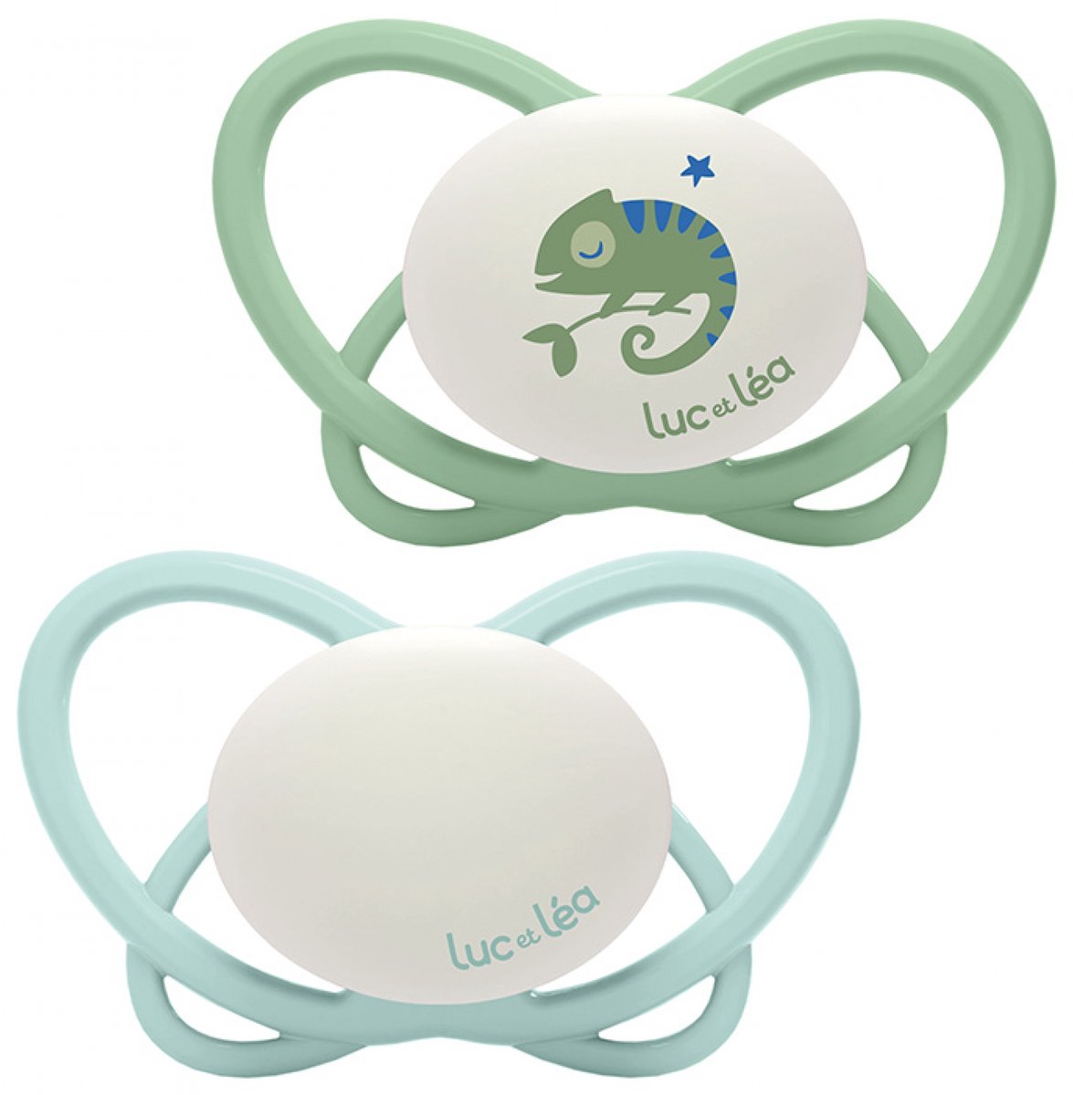 Luc et Léa Physio Nuit 2 Fysiologische Fopspenen Vanaf 18 Maanden (Modellen : Kameleon)
