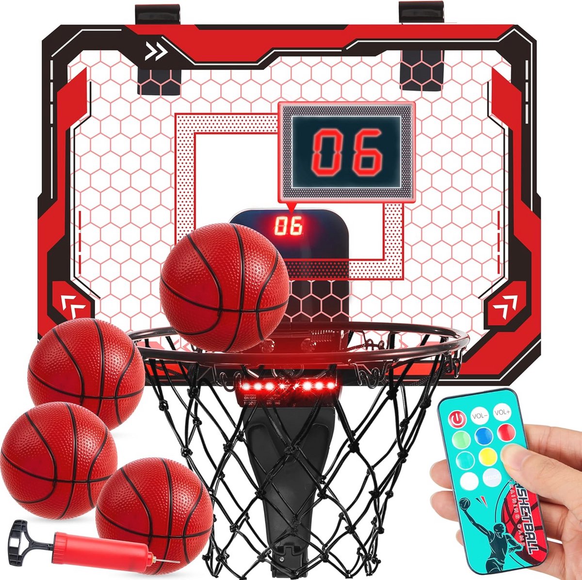 Basketbal Hoop met Verlichting - Perfect voor Buiten en Binnen Spel
