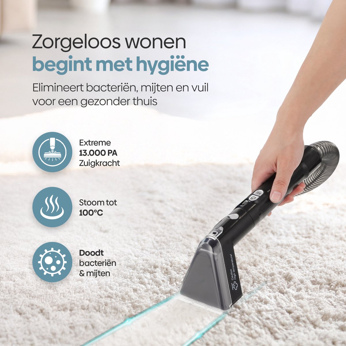 Olvy Stofzuiger Tapijtreiniger Met Reinigingsmiddel - Spotclean C3 Vlekkenreiniger Voor Tapijten, Banken, Auto En Trappen
