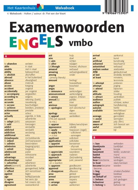 Taalkaarten Walvaboek Examenwoorden Engels Vmbo 9789066753907 Dr taalkaarten-walvaboek-examenwoorden-engels-vmbo-9789066753907-dr