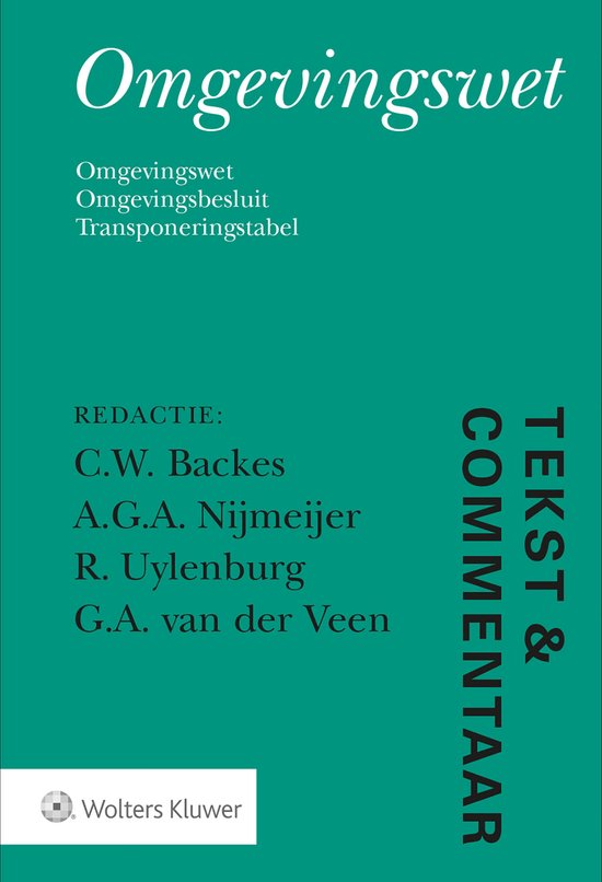 Tekst & Commentaar - Omgevingswet - cover