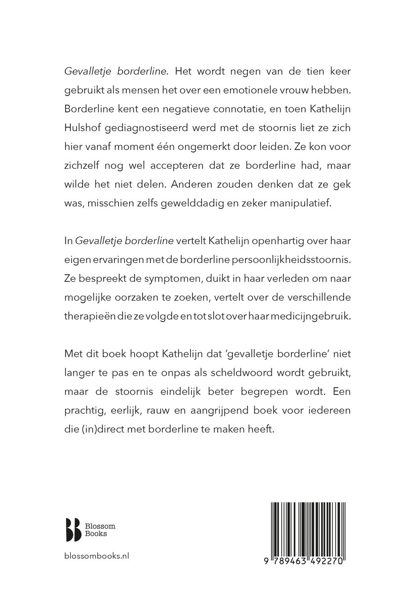 Hoofdzaken - Gevalletje borderline - back cover