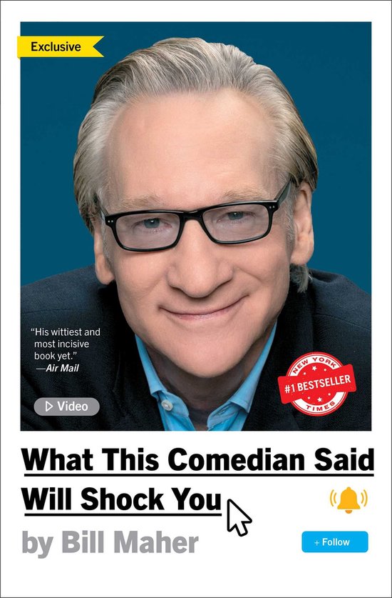 Bill Maher met bril, met de tekst "What This Comedian Said Will Shock You".