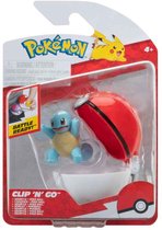 Jazwares Pokémon Clip'n'Go Poké Balls Squirtle #3 & Poké Ball Mini-Figuur