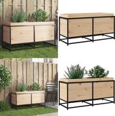 Jardinières en bois vidaXL - Mobilier de jardin - Jardinière 100 x 40 x 50 cm en pin massif - Grande jardinière - Décoration extérieure