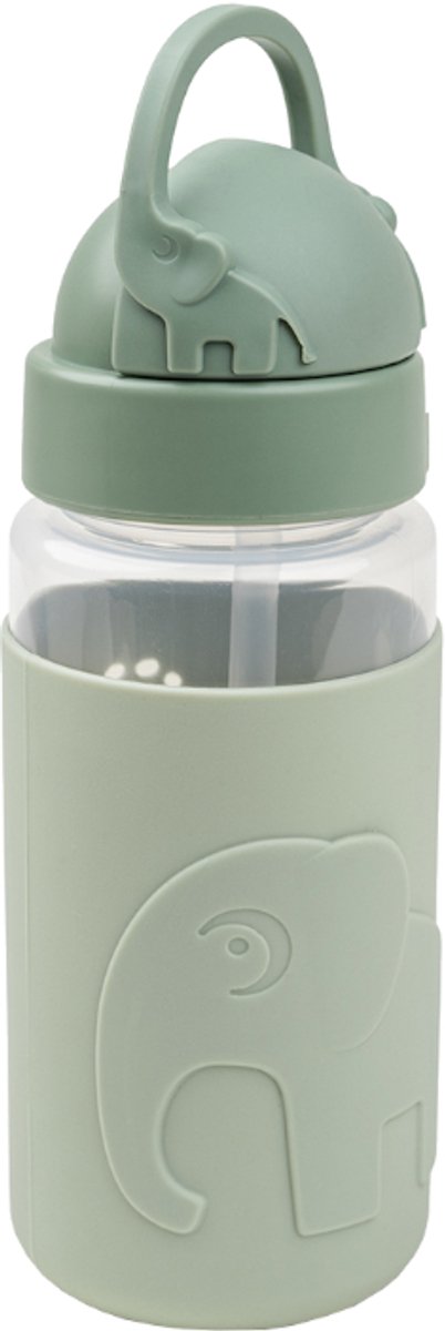Done by deer easy-grip siliconen drinkbeker met rietje Elphee - groen van Done by Deer — afbeelding 4