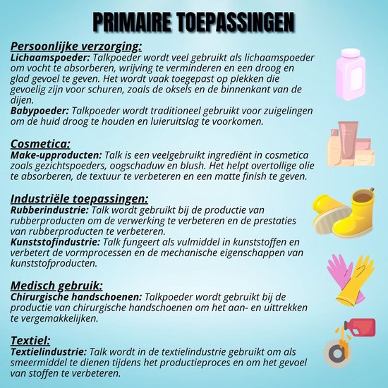 Online chemicaliën Talkpoeder 5 Kilogram - Talkpoeder Volwassenen - Huidverzorging voor hem en haar - talkpoeder ongeparfumeerd - Talk poeder kopen onbewerkt van Online chemist — afbeelding 2