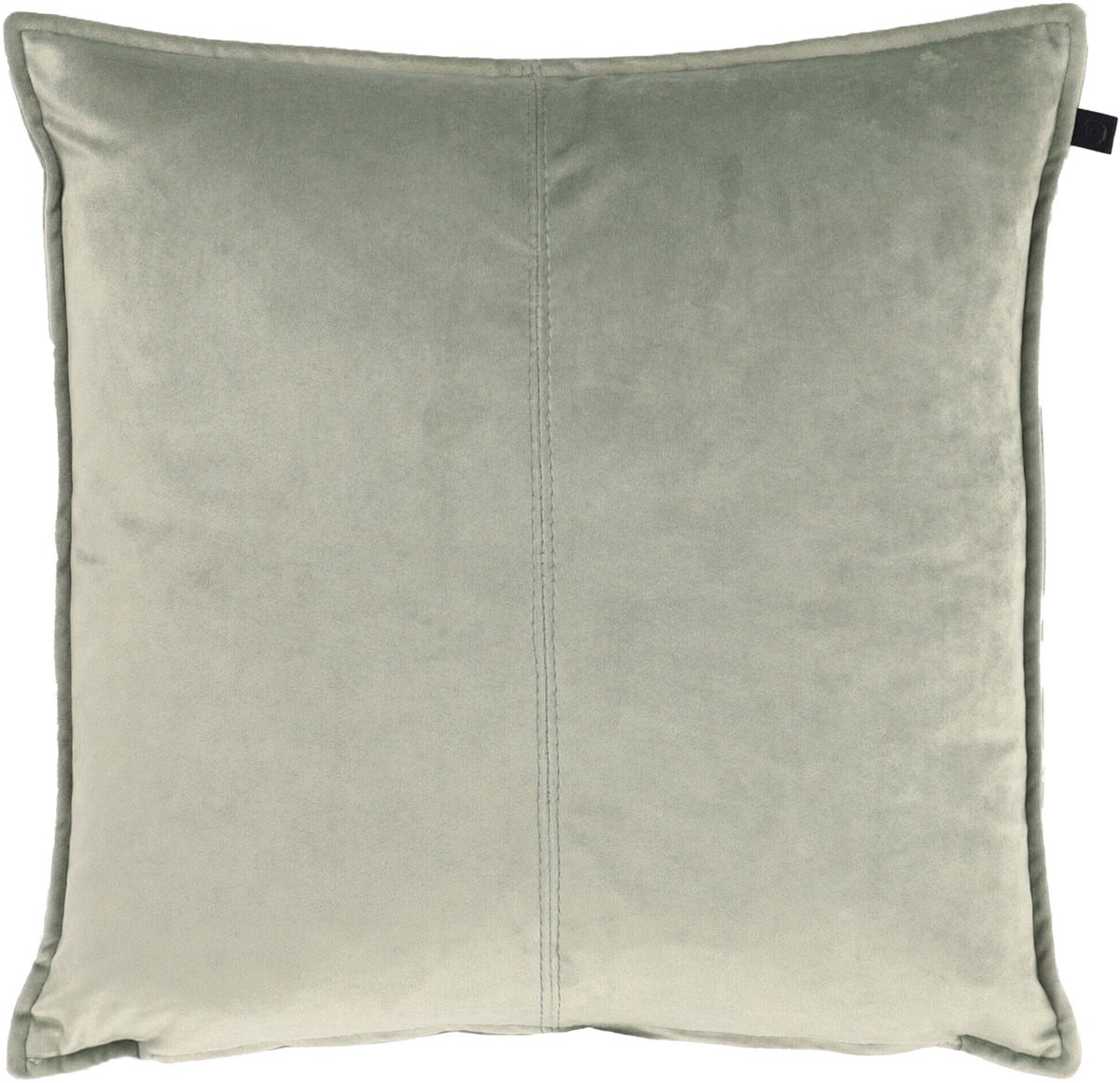Overseas Middlestitch Kussen - 60 x 60 cm– Velours – Soft Green