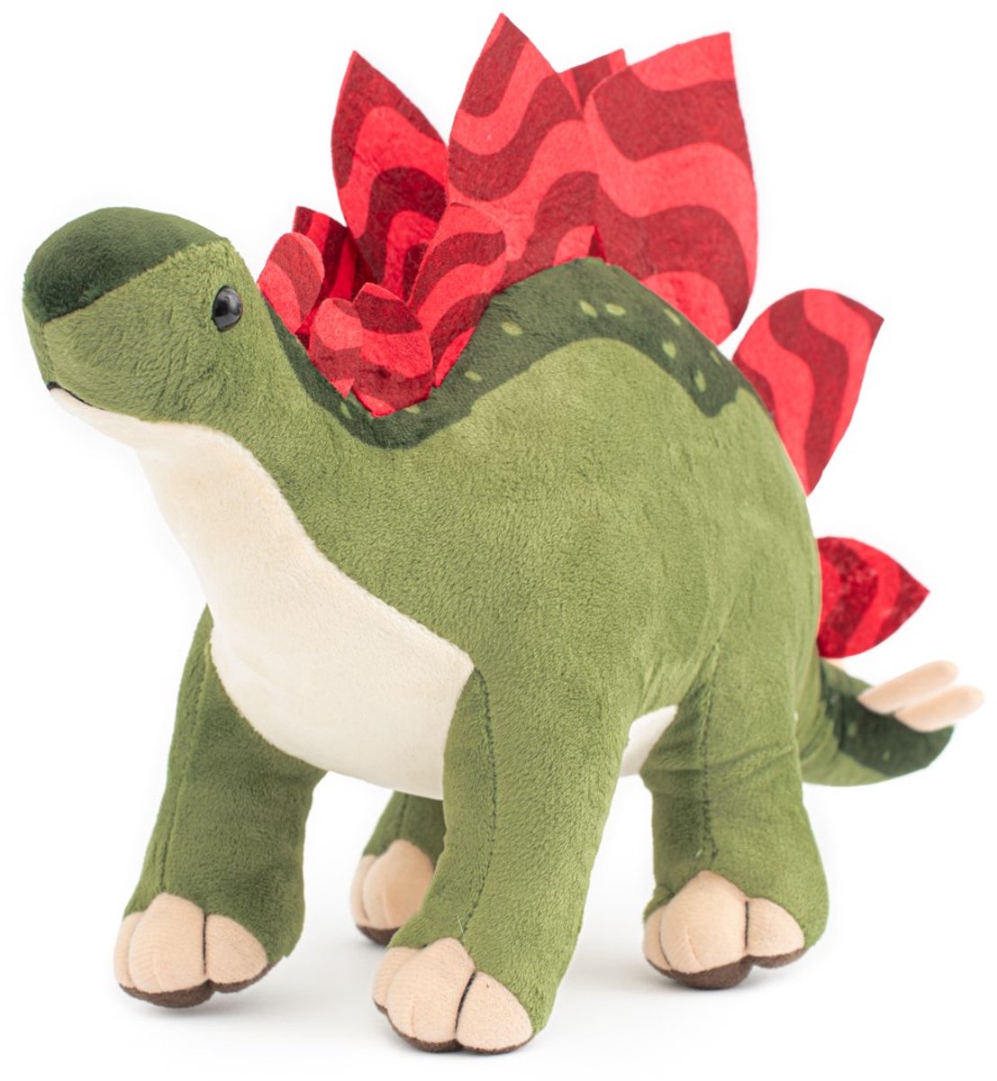Baby Mix - Knuffel - Pluche stegosaurus 38 cm groen - dinosaurus - speelgoed - knuffeldier - kindercadeau - pluche dieren