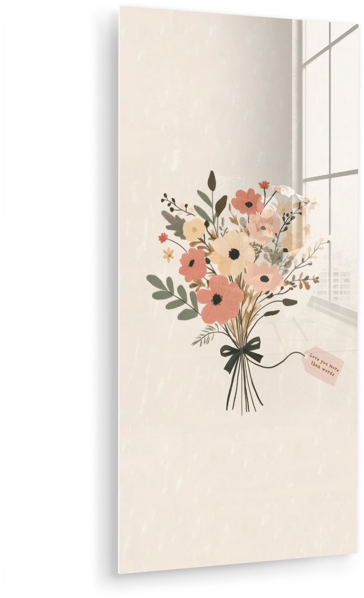 Bloemen - Quote - Beige - Lint