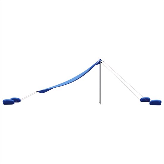 vidaXL - Strandluifel - met - zandankers - 304x300 - cm - blauw van Vidaxl — afbeelding 4