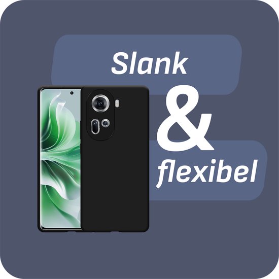 Cazy Soft TPU Case adapté pour Oppo Reno11 - Zwart