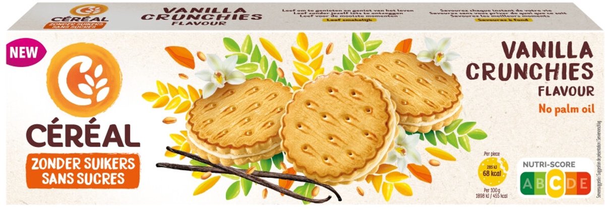 Céréal Vanilla Crunchies - 12 x 200 gr - Voordeelverpakking