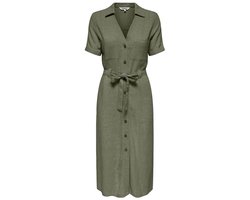 ONLY - ONLSIESTA SS LIN BL SHIRT DRESS PNT NOOS Dames Jurk