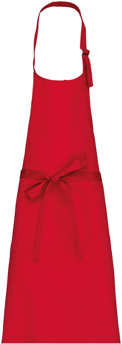 Schort/Tuniek/Werkblouse Unisex One Size Kariban Red 35% Katoen, 65% Polyester