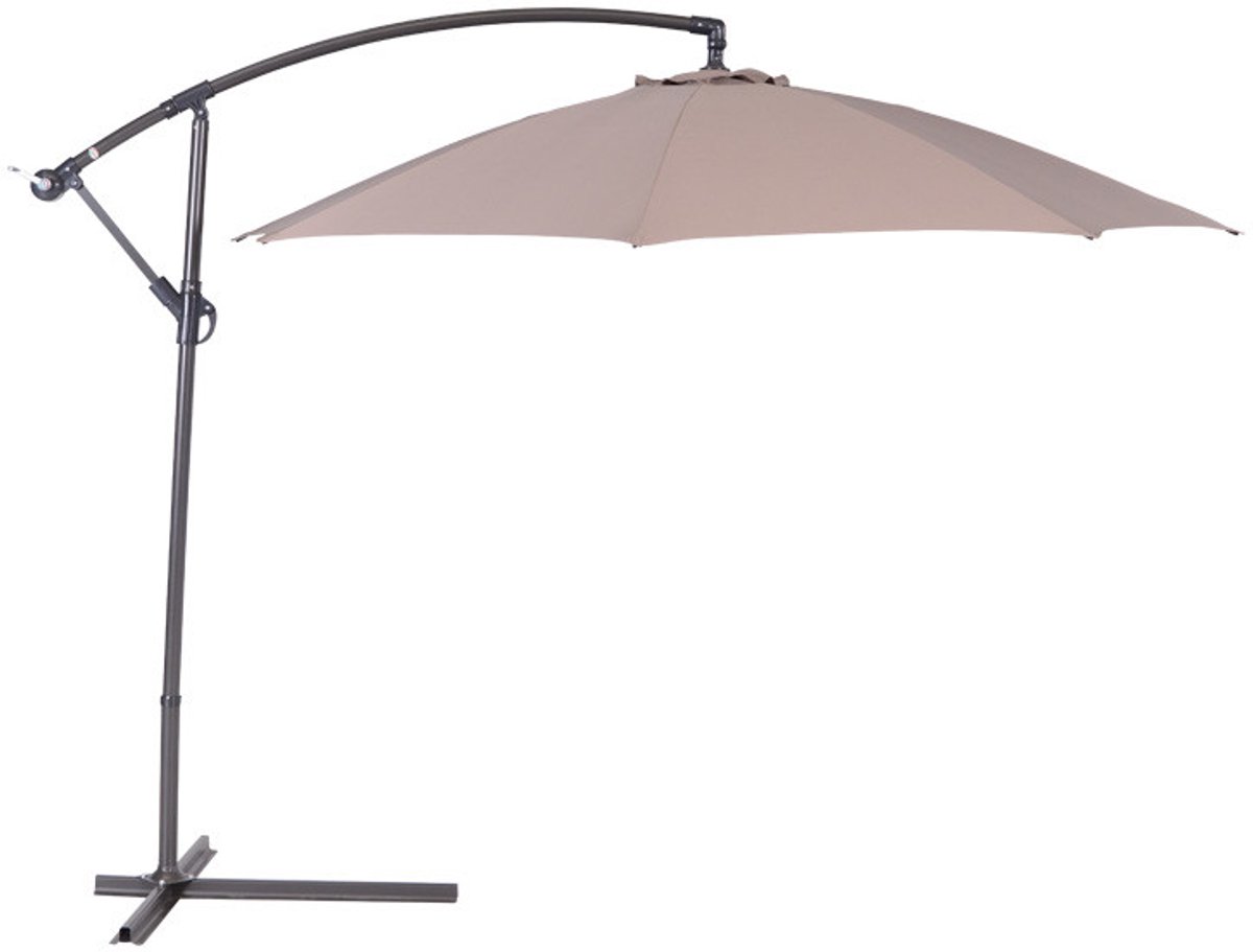 Bol.com Garden Impressions Zweefparasol - Athene - ø300 cm - Taupe aanbieding