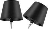 2 pièces - Lampe bouteille rechargeable - Lampe de table - Intensité variable - Aluminium - Etanche - Zwart