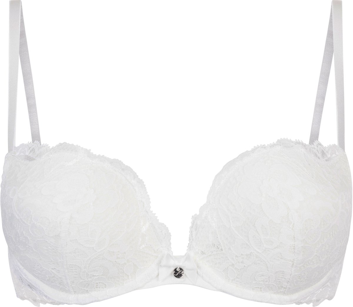 Hunkemöller Dames Lingerie Voorgevormde maximizer beugel bh Marine - Wit