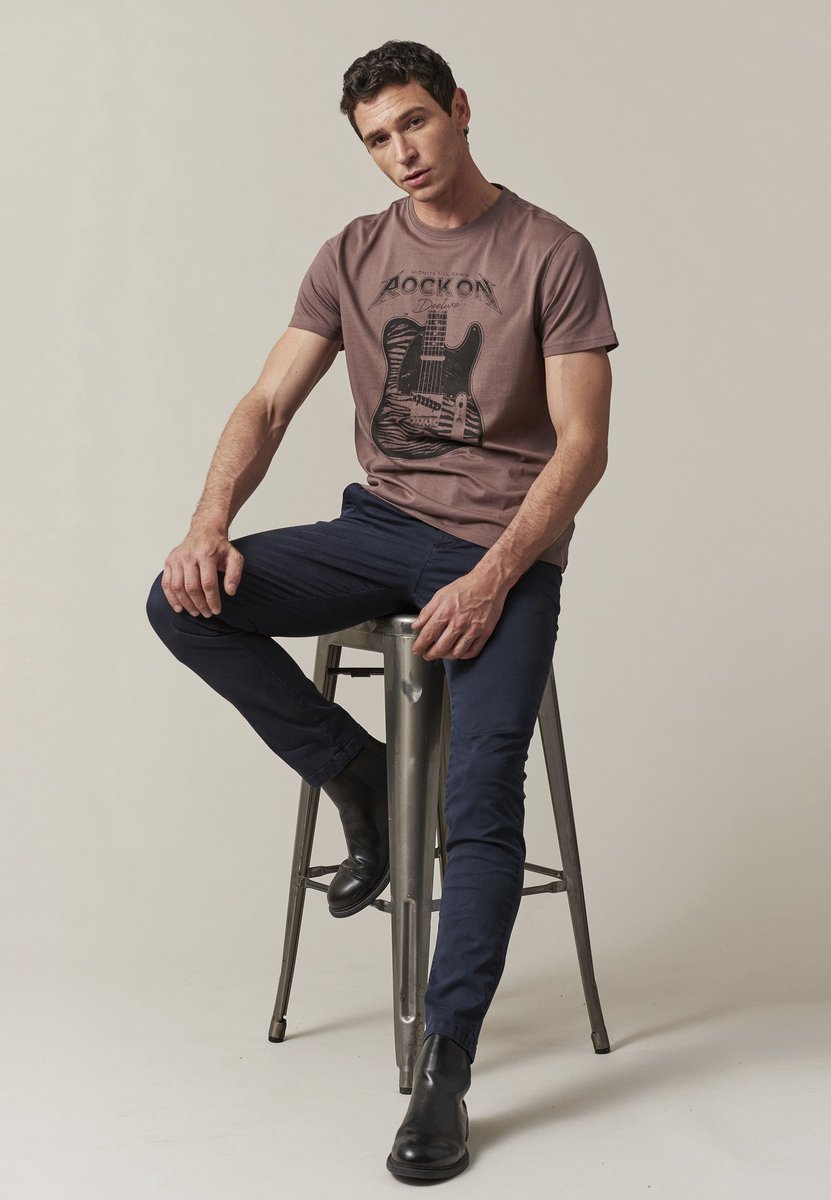 Deeluxe Rockon T-shirt Met Korte Mouwen Paars S Man