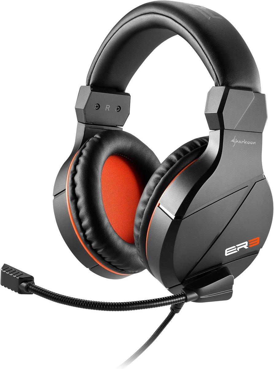 Bedrade Gaming Headset met Dubbele 3,5mm Connector in Zwart en Rood