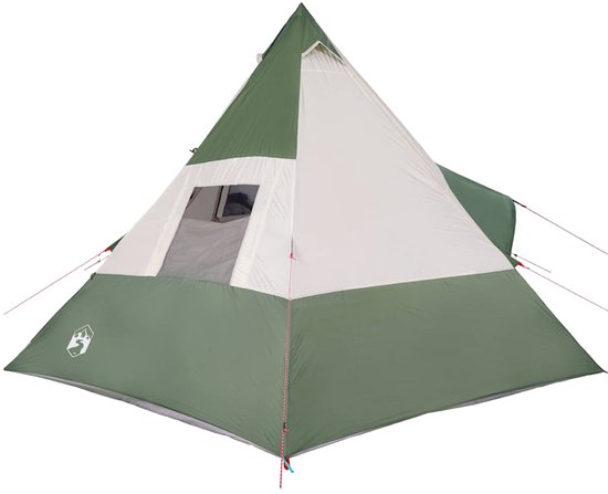 vidaXL Tipitent - Waterdicht - 7 Personen - Groen Tipitent - Tent - Campingtent - Outdoor - Vakantie van Vidaxl — afbeelding 3