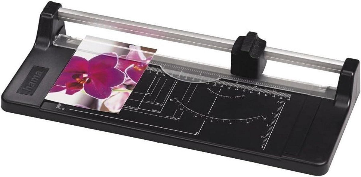 Papiersnijder Met Rolmes - Snijmachine Voor Papier A4 Formaat - 5 Vellen Snijvermogen - Hama 00008206 Zwart