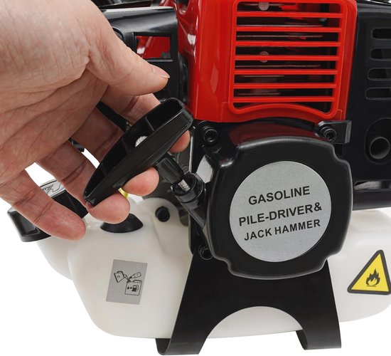 Benzine paalram 2-in-1 met handtrekstart - Grondboor en paaldriver van VONROC — afbeelding 4