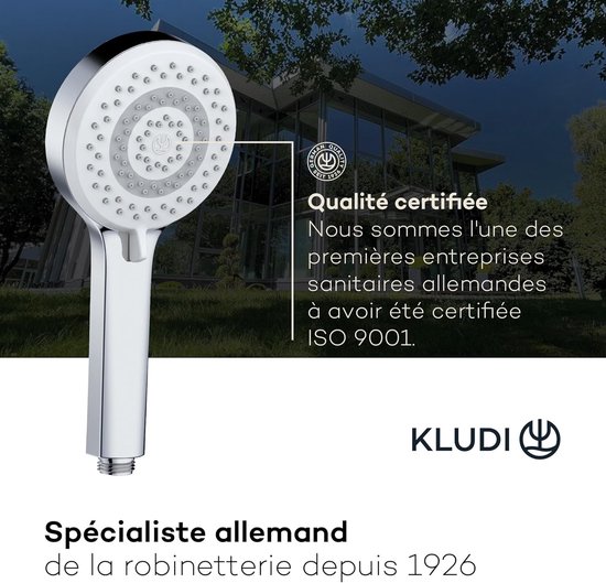 Kludi Fizz - Set van douchekop, slang en stang 90 cm, 3jets, wit/chroom Kludi Fizz - Set van douchekop, slang en stang 90 cm, 3jets, wit/chroom