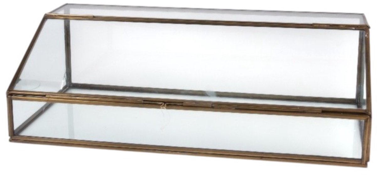 Baroque - Opberger - Display Box 15 cm - Goud - Koper / Glas - 15x50x25 - Brass