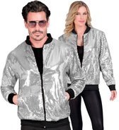 Blouson Bomber À Paillettes Argent | S / M