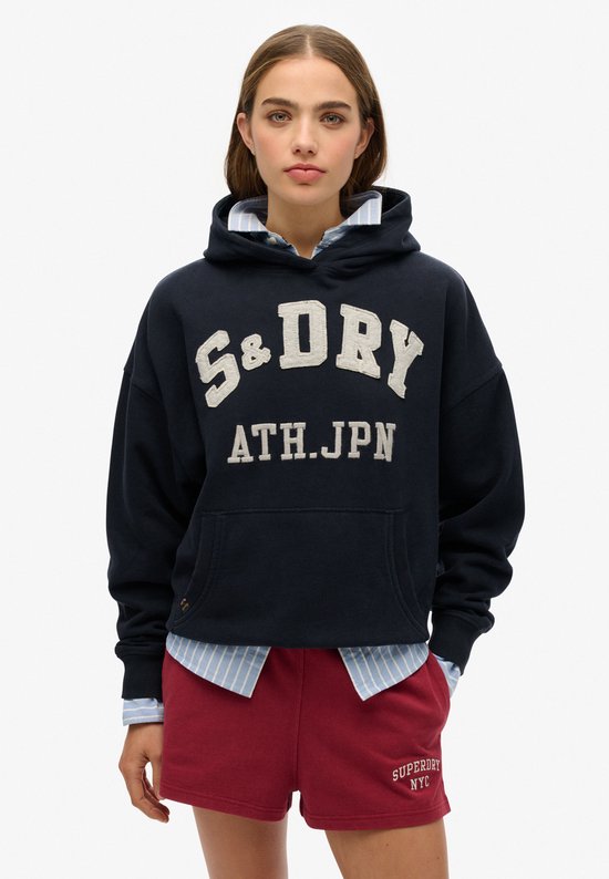 Superdry - Sweat à capuche Athletic Essentials avec application et coupe ample - Femme - Sweats à capuche