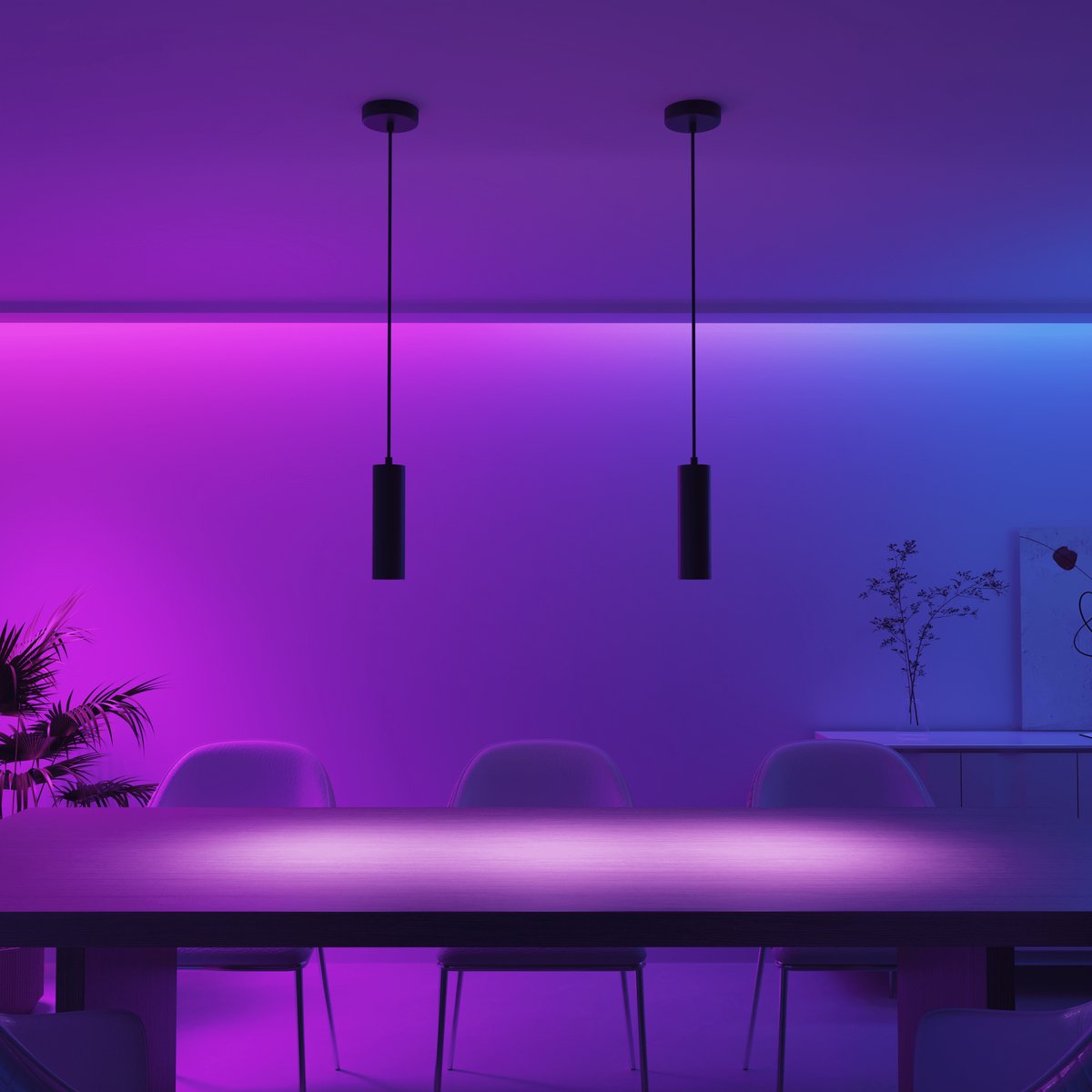 Calex Slimme Hanglamp - Smart GU10 - 1-Lichts Tube - Industrieel - Mat Zwart - Aluminum