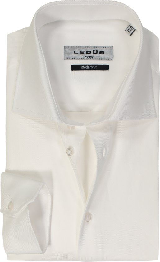 Ledub modern fit - sergé blanc - Iron friendly - Côtes : 43