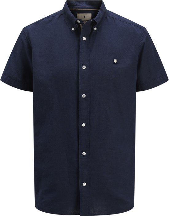 JACK&JONES JPRBLUSUMMER SHIELD S/S SHIRT LN Heren Overhemd - Maritime Blue